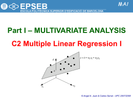 P1-2: Multiple Regression I