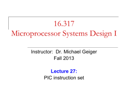 PIC instruction set