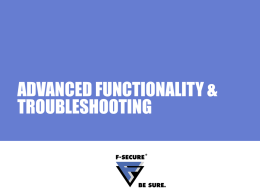 F-SECURE &reg; ANTI-VIRUS CLIENT SECURITY &trade; 6: VIRUS AND