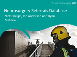 Neurosurgery Inter-Hospital Referrals