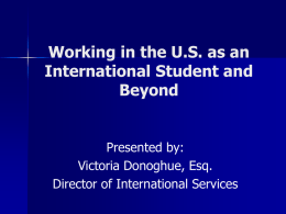 Working in the US as an International Student and Beyond