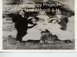 Genealogy Project for New Mexico 4-H