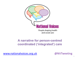 A narrative for person-centred coordinated care