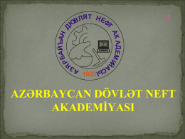 üzvü kimya kafedrası - Azərbaycan Dövlət Neft Akademiyası