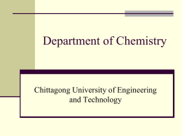 Department of Chemistry - Chittagong University of Engineering and