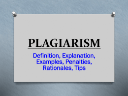 Plagiarism PPT