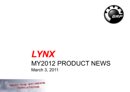 What`s new - LYNX 2012 - Centrum