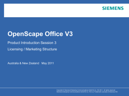 OpenScape Office V3 Channel Presentation