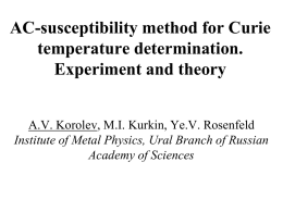 AC-susceptibility method for Curie temperature determination