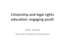 Citizenship and legal rights education