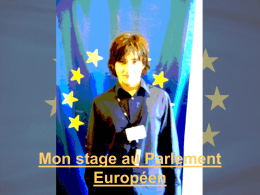 Mon stage au Parlement Européen