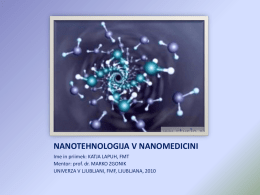 Nanomedicina 1.seminar,predstavitev - Raziskave