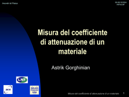 Misura del coefficiente di attenuazione di un materiale