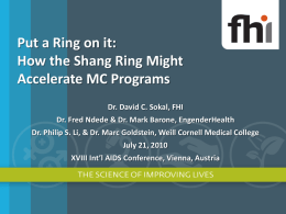 how the Shang Ring might accelerate MC programs
