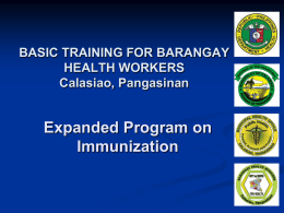 Expanded Program on Immunization - AMHOP