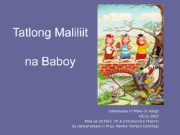 Tatlong Maliit na Baboy