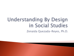 Understanding By Design in Social Studies - patef