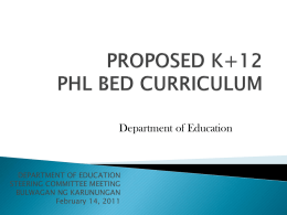DepEd Proposed K+12 Curriculum_Fr. Dionisio Miranda
