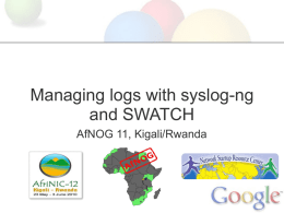 Managing logs with syslog -ng and SWATCH