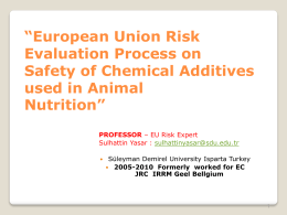 feed additives - Dubai International Food Safety Conference