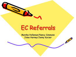 New teacher training on EC Referrals