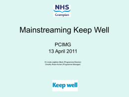 Summarising Keep Well and Preparing for Extension - HI-Net