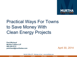 Practical Ways For Towns to Save Money With