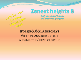 Zenext heights 8 fully furnished homes imt manesar, gurgaon