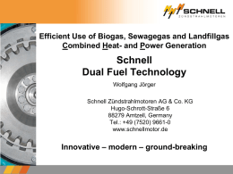 Schnell dual fuel technology
