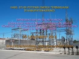 Sosialisasi pengembangan pembangkit listrik - GP MCA