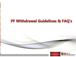 PF Withdrawal - List of Documents, Guidelines