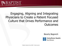 Engaging Your Physicians 6.7.13