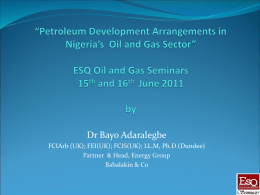 The Petroleum Lawyer in the Nigerian Oil & Gas