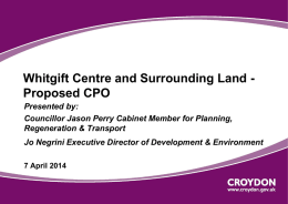 Presentation to cabinet on 7 April 2014