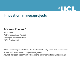 Megaprojects - BI Norwegian Business School