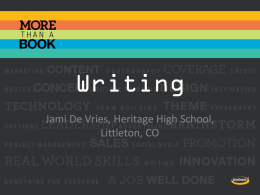 Writing-Jami Devries - YearbooksColorado.com