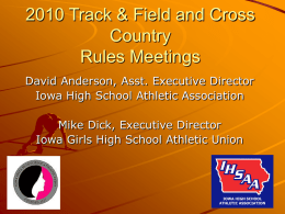 Track and Field/Cross Country - Iowa High School Athletic Association