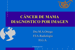 Cancer de mama: Diagnóstico por imagen.
