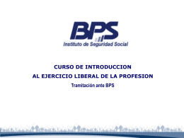 BPS - Curso SAU 2013 - Banco de Previsión Social