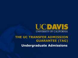 tag - UCDavis Undergraduate Admissions