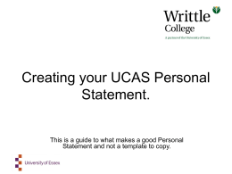 UCAS Personal Statement
