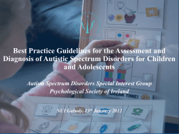 Best Practice Guidelines for the Assessment and