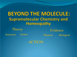 Physics of Homeopathy - Theory of Condensed Matter