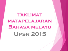 Taklimat ibubapa – BM UPSR