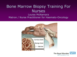 Bone marrow biopsy training for nurses