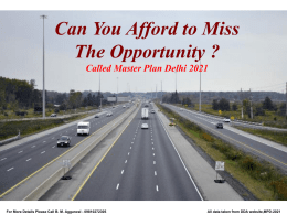 Presentation on Master Plan Delhi-2021