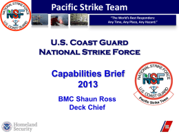 Pacific Strike Team Capabilities Brief