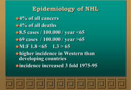 Epidemiology of NHL