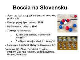 Boccia na Slovensku - ŠK OMD Boccian Bratislava