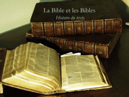 La Bible et les Bibles